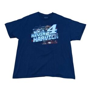 Stewart-Haas Racing Kevin Harvick Double Sided Navy Blue‎ Shirt Men's 2XL